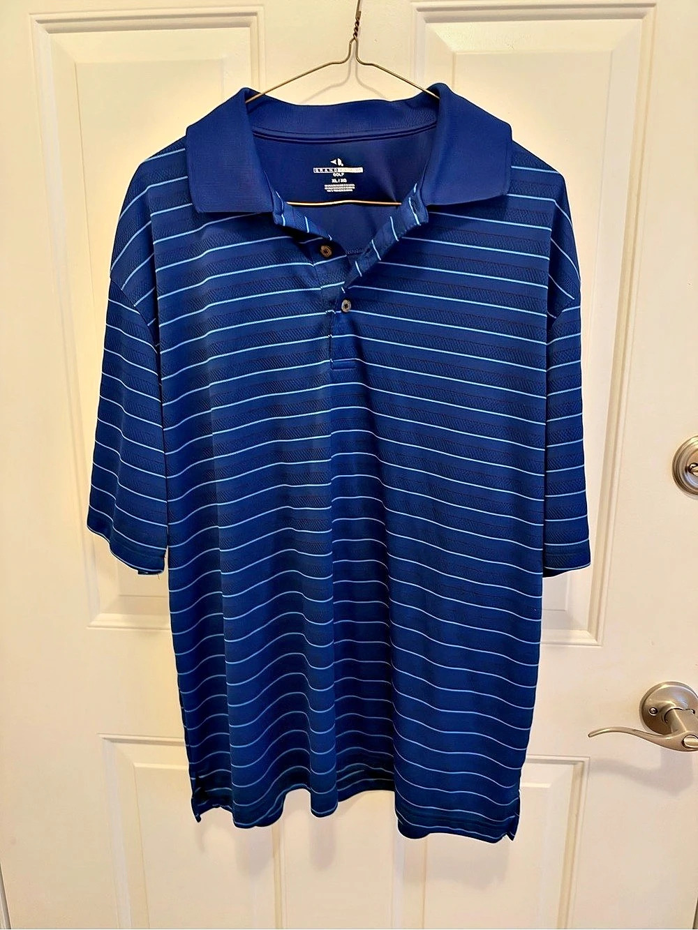 Greg Norman Striped Golf Polo in Blue XL Like New